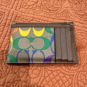Coach Pride Card Zip Wallet